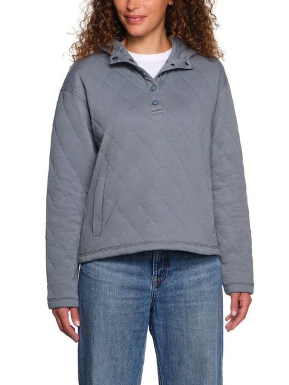 Lands' End Women's Quilted Pullover Hoodie